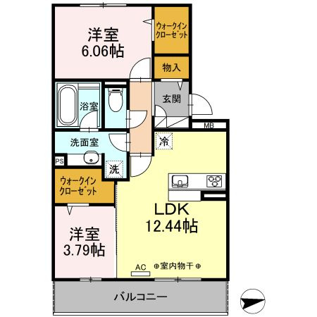カーサステラⅢの間取り|使い勝手の良い間取りです♪