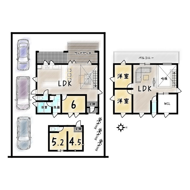 羽束師志水町の間取り