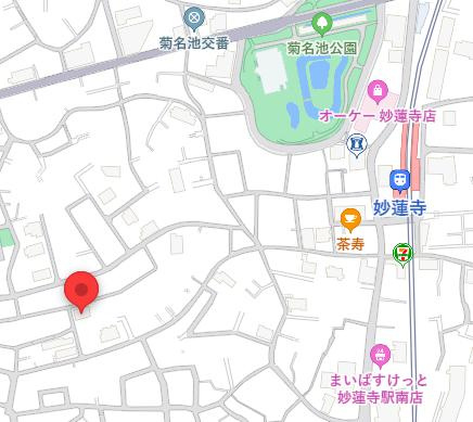 ミラガコート・妙蓮寺B棟の地図