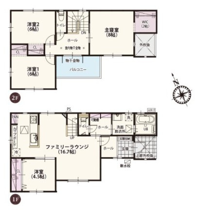 【間取り】 | 本庄市小島　戸建住宅ー＊Design HOUSE＊ | ≪A号棟≫
土地面積：52.04坪　建物面積：32.06坪