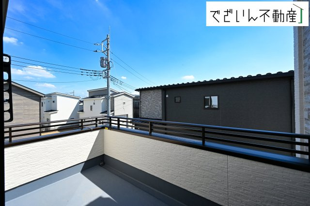 【バルコニー】 | 本庄市小島　新築住宅ー＊Design HOUSE＊ | ≪A号棟≫ 
現地(2025年7月撮影)