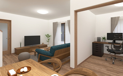 【居間・リビング】 | 本庄市小島　新築住宅ー＊Design HOUSE＊ | ≪A号棟≫
