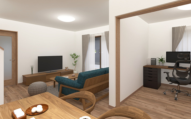 【居間・リビング】 | 本庄市小島　新築住宅ー＊Design HOUSE＊ | ≪A号棟≫