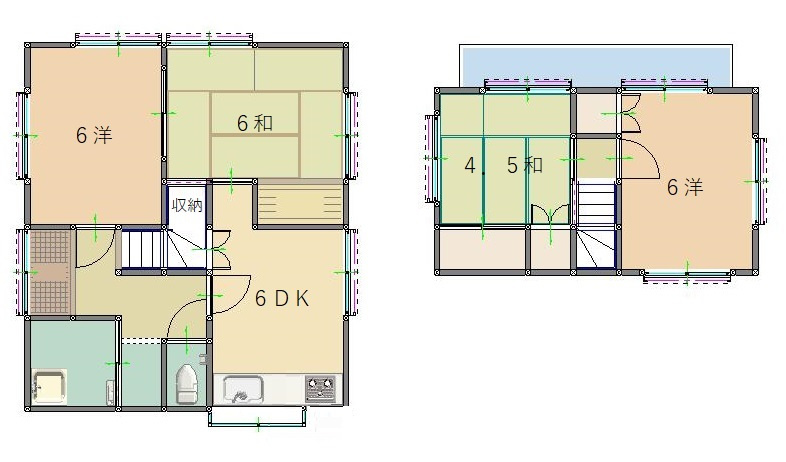 高知市福井町　中古戸建の間取り
