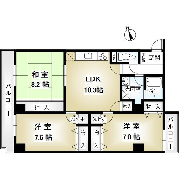 HACHIBUSE鳴尾　の間取り
