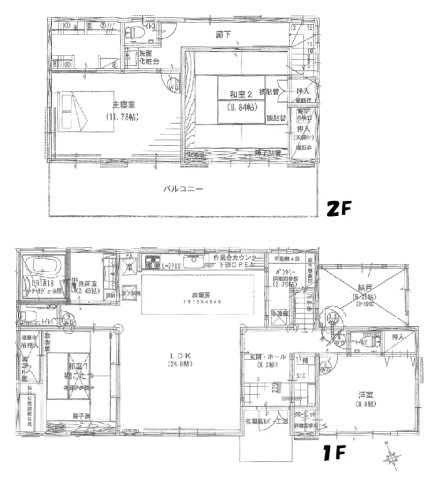 茂原市東郷　中古戸建の間取り|図面と現況に相違がある場合、現況を優先致します。