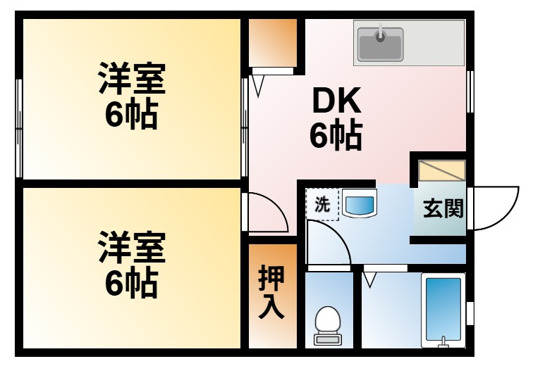 ユニハイツC棟の間取り