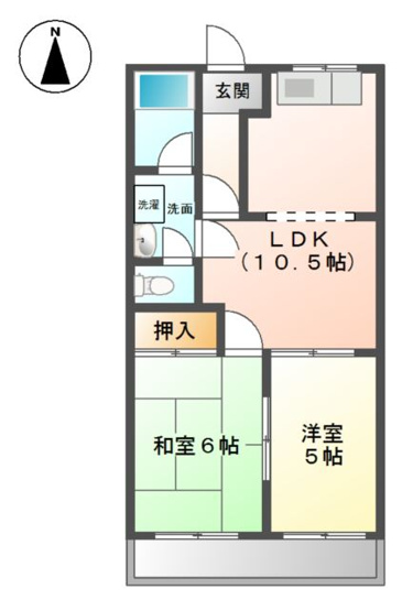 【間取り】 | コーポパーシモンⅡ