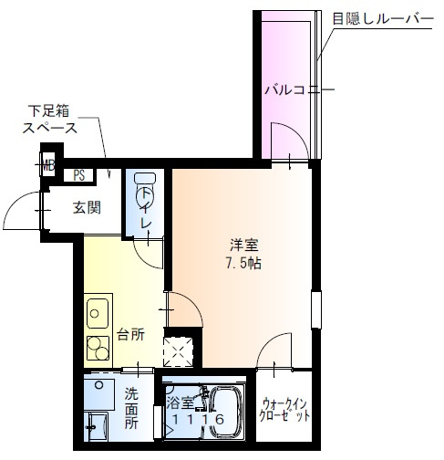 フジパレス豊里中央公園Ⅱ番館 の間取り
