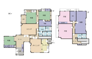 【間取り】 | 大垣市中野町建物面積96坪の中古住宅5LDK＋WIC＋物置！交通利便◎♪国道21号線まで車で1分！ | 大垣市中野町建物面積96坪の中古住宅5LDK＋WIC＋物置！交通利便◎♪国道21号線まで車で1分！
