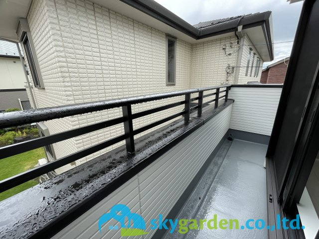 茅ヶ崎市赤羽根1期　新築戸建　全1棟1号棟のバルコニー|布団がホカホカに干せるバルコニー