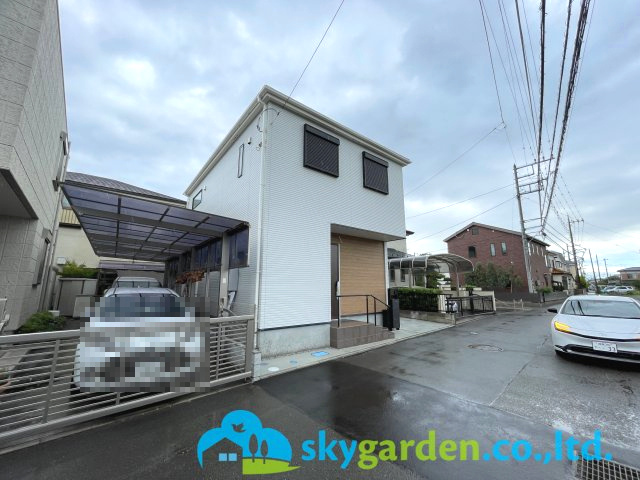 茅ヶ崎市赤羽根1期　新築戸建　全1棟1号棟の前面道路含む現地写真|前面道路含む現地写真です