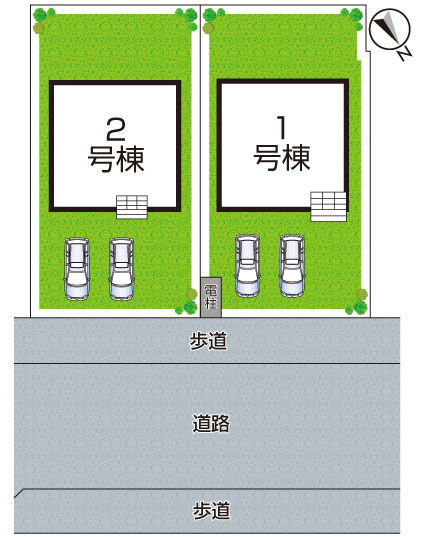 赤穂市松原町　第3期　新築一戸建ての区画図|全２区画