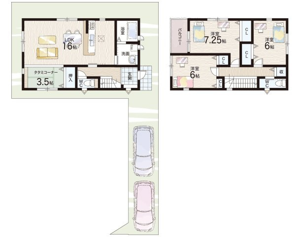明石市大久保町高丘　第14期　新築一戸建ての間取り|１号地
