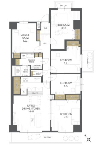 【間取り】千里中央パーク・ヒルズＤ棟 