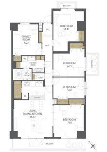 【間取り】千里中央パーク・ヒルズＤ棟 