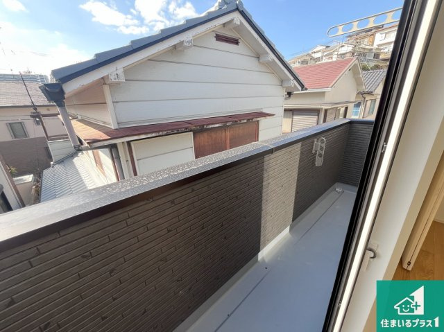 明石市中朝霧丘　第2期　未入居のバルコニー|ワイドバルコニーは洗濯物を干すスペースが広いのでご家族が多くても安心！