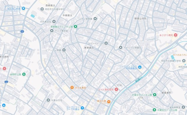 明石市中朝霧丘　第2期　未入居の地図