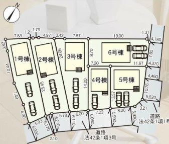 クレイドルガーデン新井田第16　6号棟の区画図