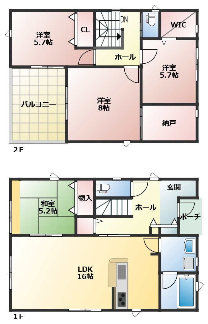 クレイドルガーデン新井田第16　6号棟の区画図