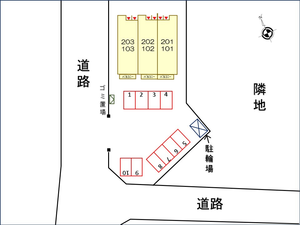 ディアコートの駐車場|駐車場