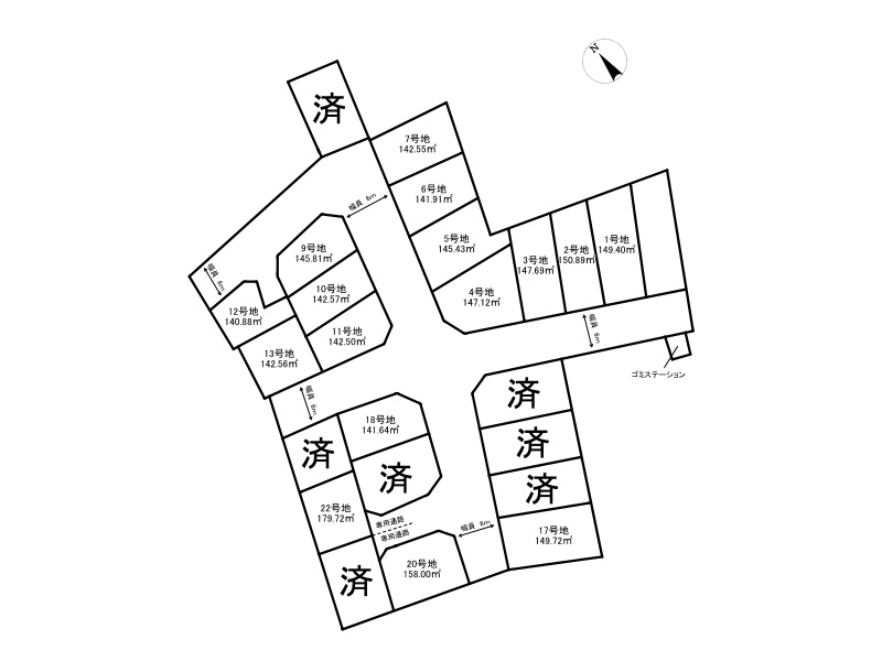 姫路市奥山/売土地の区画図