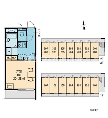 【区画図】 | レオパレスなでしこ荘