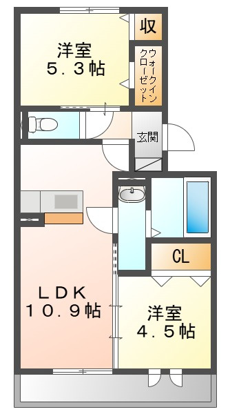 フリージア　Ａの間取り