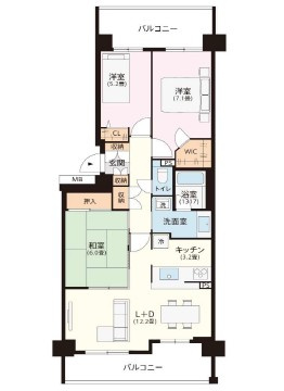 北野田庭園都市・グランアベニューの間取り