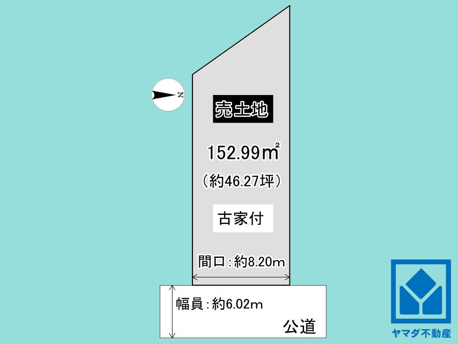 伏見区深草大亀谷万帖敷町の土地図
