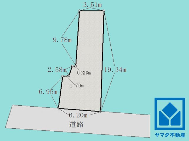 南区西九条東島町の土地図
