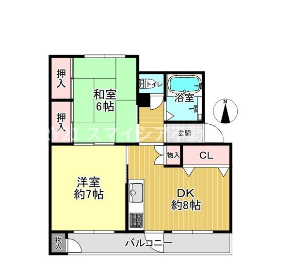 【間取り】 | 香里ヶ丘日東マンションD棟