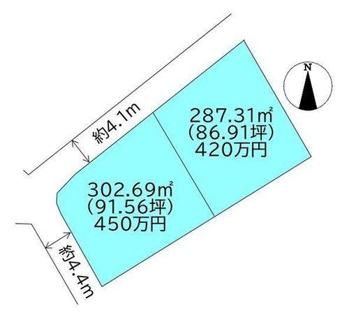 垣生6丁目　売土地 2区画①の区画図