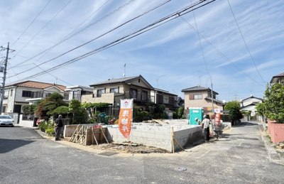 【外観】 | 『白岡市小久喜』 新築戸建 ２SLDK | 陽当たり良好な現地