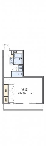 レオパレス飾西の間取り