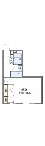 レオパレス飾西の間取り