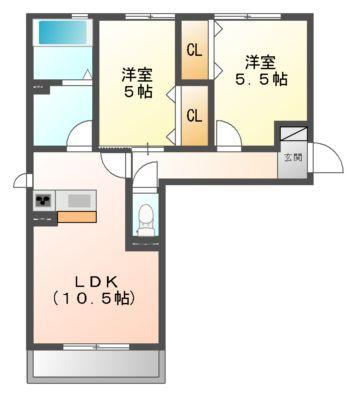 セカンドコート　Ｂの間取り