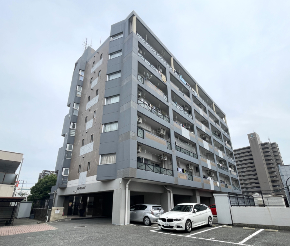 スカイオークフィネス5の外観|総戸数29戸。7階建ての物件になります。
