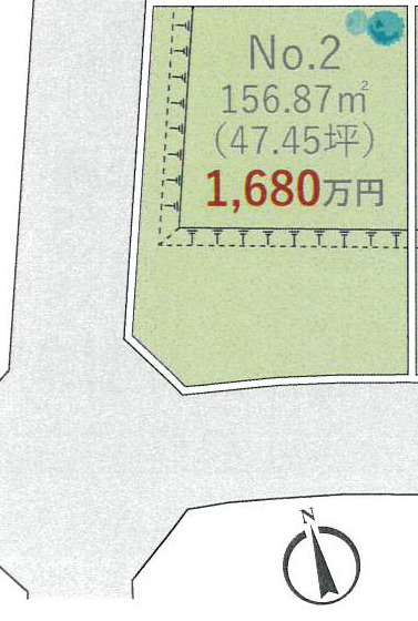 平塚市小鍋島　売地　No.2／全3区画の土地図