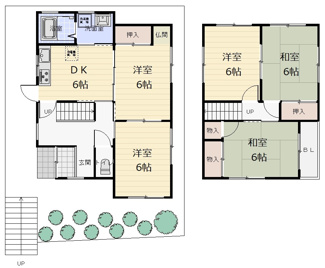 【間取り】 | 城陽市寺田市ノ久保　中古戸建 | 間取り充実した広さです