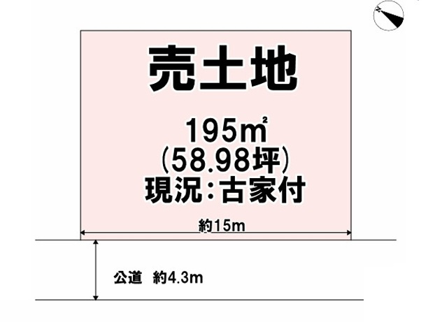 加古川市野口町北野　売土地　の土地図