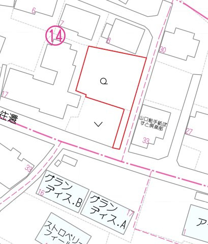 大内御堀4丁目売土地の土地図