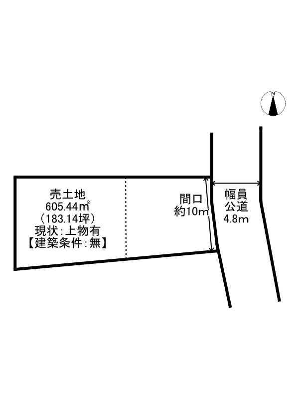 姫路市上手野/売土地の土地図