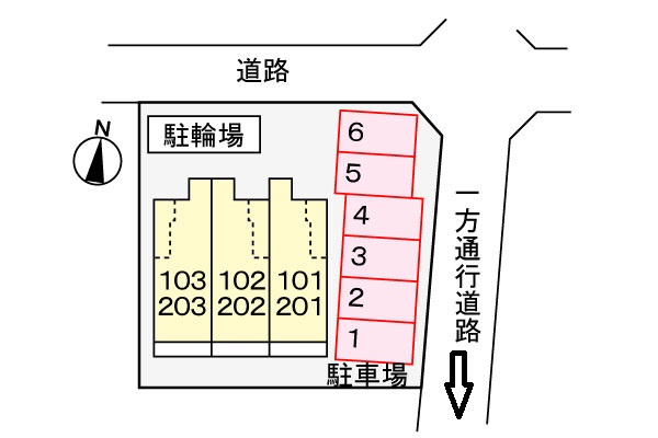 ヴィラ・ハナミズキの区画図
