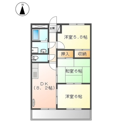 【間取り】 | グランディール羽根