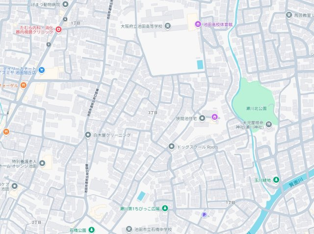 池田市旭丘　第5期　新築一戸建ての地図