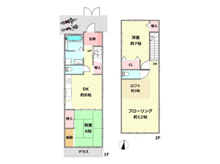 神戸市灘区浜田町１丁目中古戸建の間取り