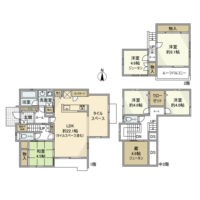 牧の原戸建の間取り