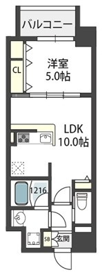 【間取り】 | グランパシフィック今里Luxe | この写真の反転です。