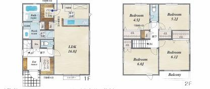 茅ヶ崎市本村3丁目　売地　全4区画の参考プラン|２号地参考プランです。